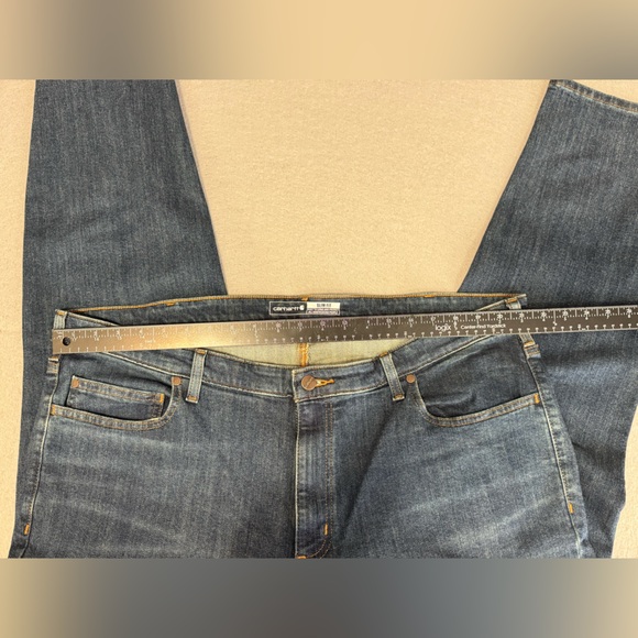 Carhartt Rugged Flex Slim Fit Tapered Jeans 20 Tall Medium Wash Plus Size - Picture 9 of 11